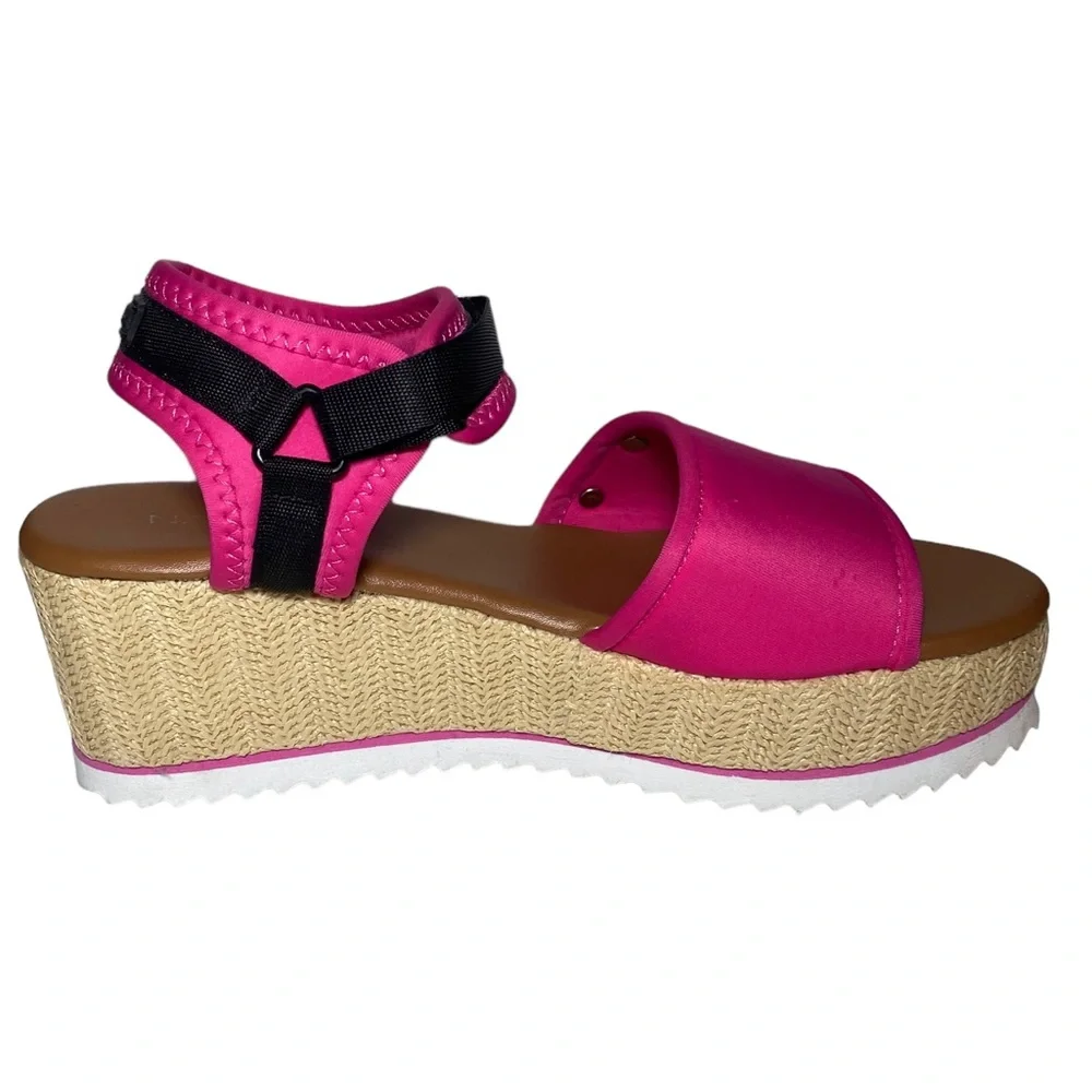 Nautica espadrilles pink nylon Womens size‎ 8.5